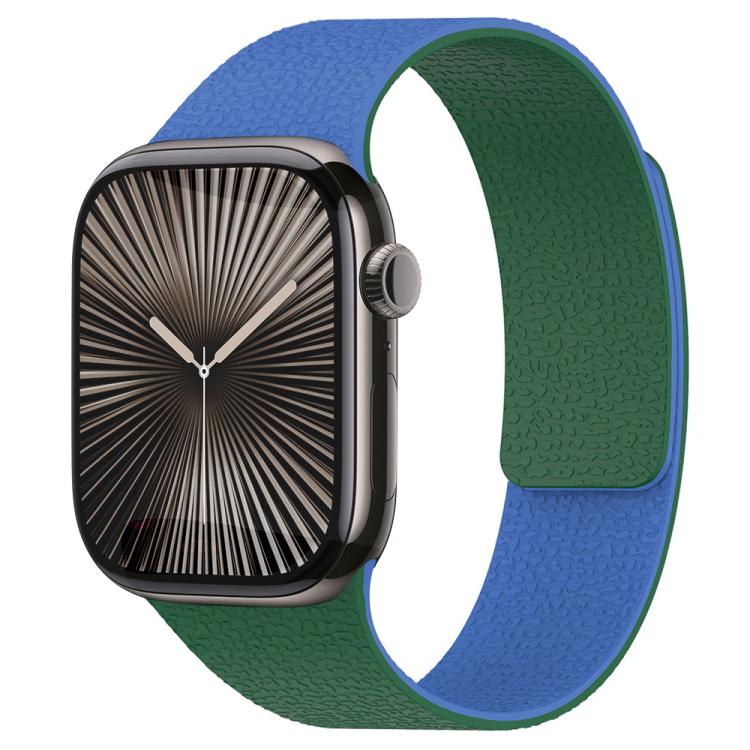 สายรัดนาฬิกา xDfind สีตัดกัน ลายผิวลิ้นจี่ Magnetic Silicone สำหรับ Apple Watch 42 / 44 / 45 / 46 / 49 มม., สำหรับ Apple Watch 38 / 40 / 41 / S11 42 มม.