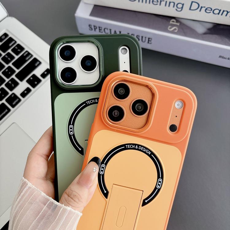 เคสโทรศัพท์แม่เหล็ก TPU ผสม PC สัมผัสเหมือนผิวหนังพร้อมขาตั้ง สำหรับ iPhone 15, สำหรับ iPhone 14, สำหรับ iPhone 14 Pro, สำหรับ iPhone 14 Pro Max, สำหรับ iPhone 13 Pro Max, สำหรับ iPhone 13 Pro, สำหรับ iPhone 13