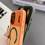 เคสโทรศัพท์แม่เหล็ก TPU ผสม PC สัมผัสเหมือนผิวหนังพร้อมขาตั้ง สำหรับ iPhone 15, สำหรับ iPhone 14, สำหรับ iPhone 14 Pro, สำหรับ iPhone 14 Pro Max, สำหรับ iPhone 13 Pro Max, สำหรับ iPhone 13 Pro, สำหรับ iPhone 13