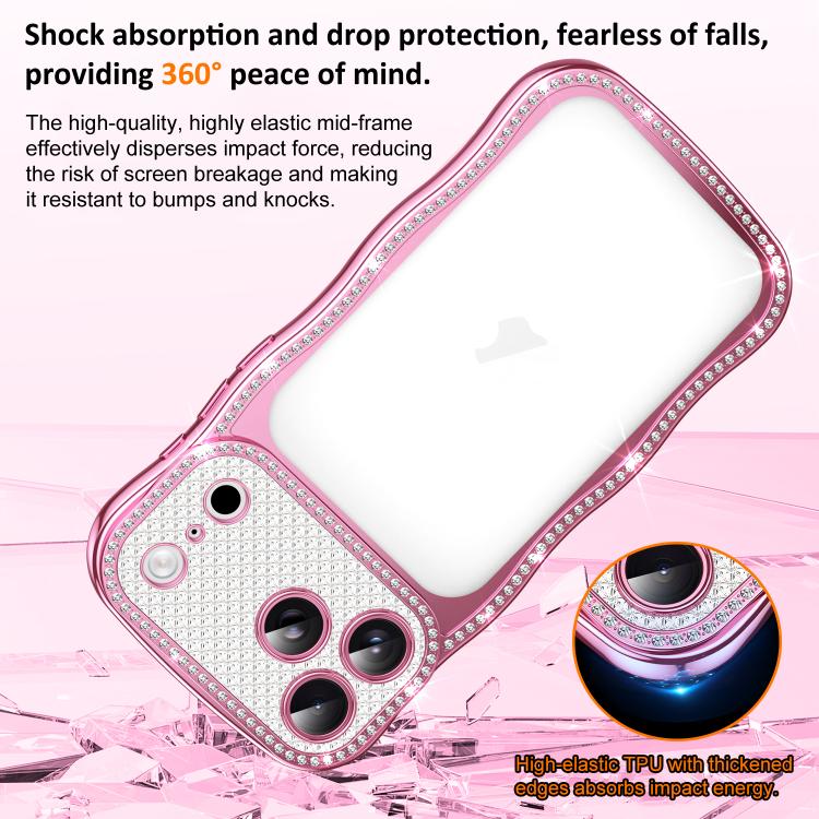 เคสโทรศัพท์ TPU ชุบอิเล็กโทรไพล์ลายดาวบิดเกลียวกันกระแทก สำหรับ iPhone 17 Pro Max, สำหรับ iPhone 17 Pro, สำหรับ iPhone 17, สำหรับ iPhone 16 Pro Max, สำหรับ iPhone 16 Pro, สำหรับ iPhone 16