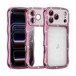 เคสโทรศัพท์ TPU ชุบอิเล็กโทรไพล์ลายดาวบิดเกลียวกันกระแทก สำหรับ iPhone 17 Pro Max, สำหรับ iPhone 17 Pro, สำหรับ iPhone 17, สำหรับ iPhone 16 Pro Max, สำหรับ iPhone 16 Pro, สำหรับ iPhone 16