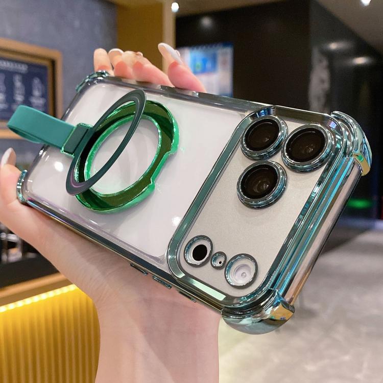 เคสโทรศัพท์แม่เหล็ก TPU + อะคริลิคพร้อมแหวนจับคริสตัลชิลด์ สำหรับ iPhone 17 Pro Max, สำหรับ iPhone 17 Pro, สำหรับ iPhone 17, สำหรับ iPhone Air, สำหรับ iPhone 16 Pro Max, สำหรับ iPhone 16 Pro