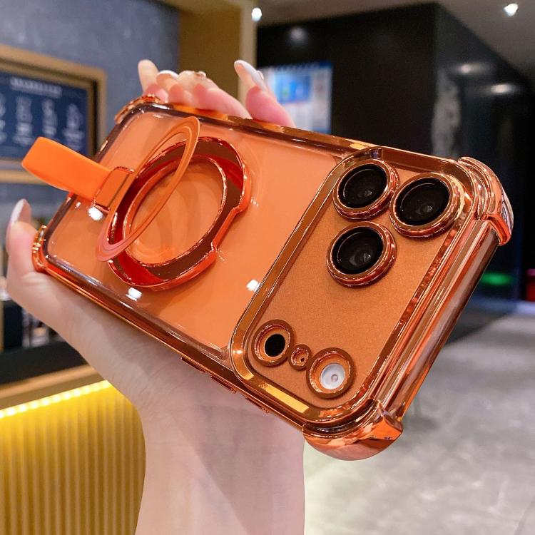 เคสโทรศัพท์แม่เหล็ก TPU + อะคริลิคพร้อมแหวนจับคริสตัลชิลด์ สำหรับ iPhone 17 Pro Max, สำหรับ iPhone 17 Pro, สำหรับ iPhone 17, สำหรับ iPhone Air, สำหรับ iPhone 16 Pro Max, สำหรับ iPhone 16 Pro