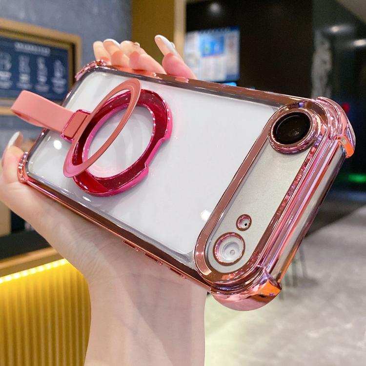 เคสโทรศัพท์แม่เหล็ก TPU + อะคริลิคพร้อมแหวนจับคริสตัลชิลด์ สำหรับ iPhone 17 Pro Max, สำหรับ iPhone 17 Pro, สำหรับ iPhone 17, สำหรับ iPhone Air, สำหรับ iPhone 16 Pro Max, สำหรับ iPhone 16 Pro
