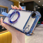 เคสโทรศัพท์แม่เหล็ก TPU + อะคริลิคพร้อมแหวนจับคริสตัลชิลด์ สำหรับ iPhone 17 Pro Max, สำหรับ iPhone 17 Pro, สำหรับ iPhone 17, สำหรับ iPhone Air, สำหรับ iPhone 16 Pro Max, สำหรับ iPhone 16 Pro