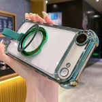 เคสโทรศัพท์แม่เหล็ก TPU + อะคริลิคพร้อมแหวนจับคริสตัลชิลด์ สำหรับ iPhone 17 Pro Max, สำหรับ iPhone 17 Pro, สำหรับ iPhone 17, สำหรับ iPhone Air, สำหรับ iPhone 16 Pro Max, สำหรับ iPhone 16 Pro