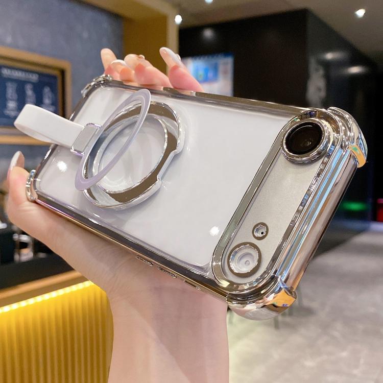 เคสโทรศัพท์แม่เหล็ก TPU + อะคริลิคพร้อมแหวนจับคริสตัลชิลด์ สำหรับ iPhone 17 Pro Max, สำหรับ iPhone 17 Pro, สำหรับ iPhone 17, สำหรับ iPhone Air, สำหรับ iPhone 16 Pro Max, สำหรับ iPhone 16 Pro