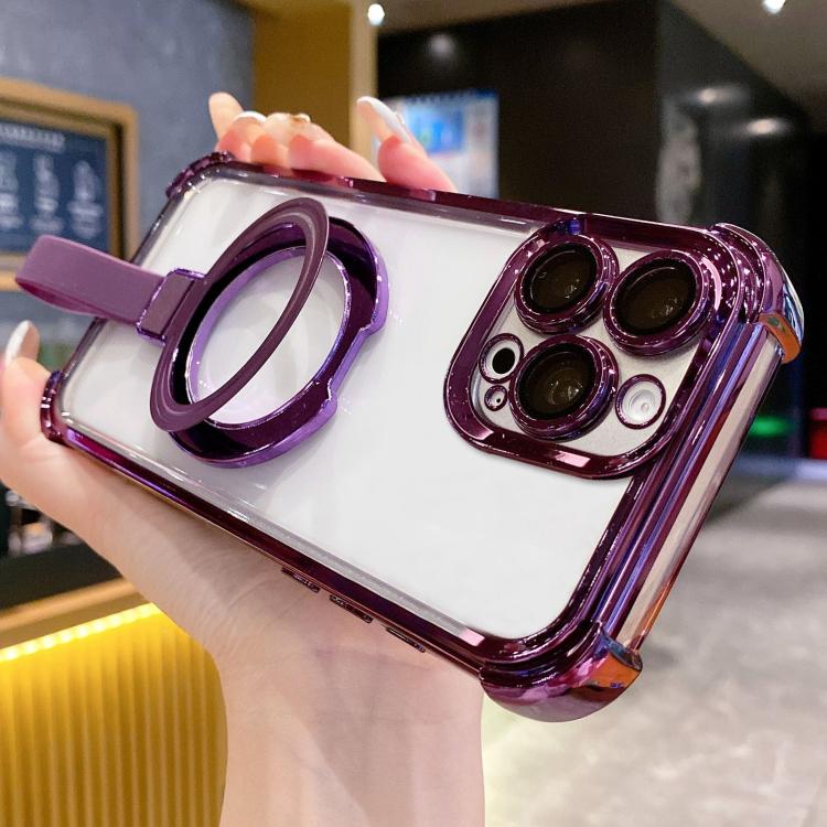 เคสโทรศัพท์แม่เหล็ก TPU + อะคริลิคพร้อมแหวนจับคริสตัลชิลด์ สำหรับ iPhone 17 Pro Max, สำหรับ iPhone 17 Pro, สำหรับ iPhone 17, สำหรับ iPhone Air, สำหรับ iPhone 16 Pro Max, สำหรับ iPhone 16 Pro