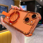 เคสโทรศัพท์แม่เหล็ก TPU + อะคริลิคพร้อมแหวนจับคริสตัลชิลด์ สำหรับ iPhone 14 Plus, สำหรับ iPhone 14, สำหรับ iPhone 14 Pro, สำหรับ iPhone 14 Pro Max, สำหรับ iPhone 13 Pro Max, สำหรับ iPhone 13 Pro