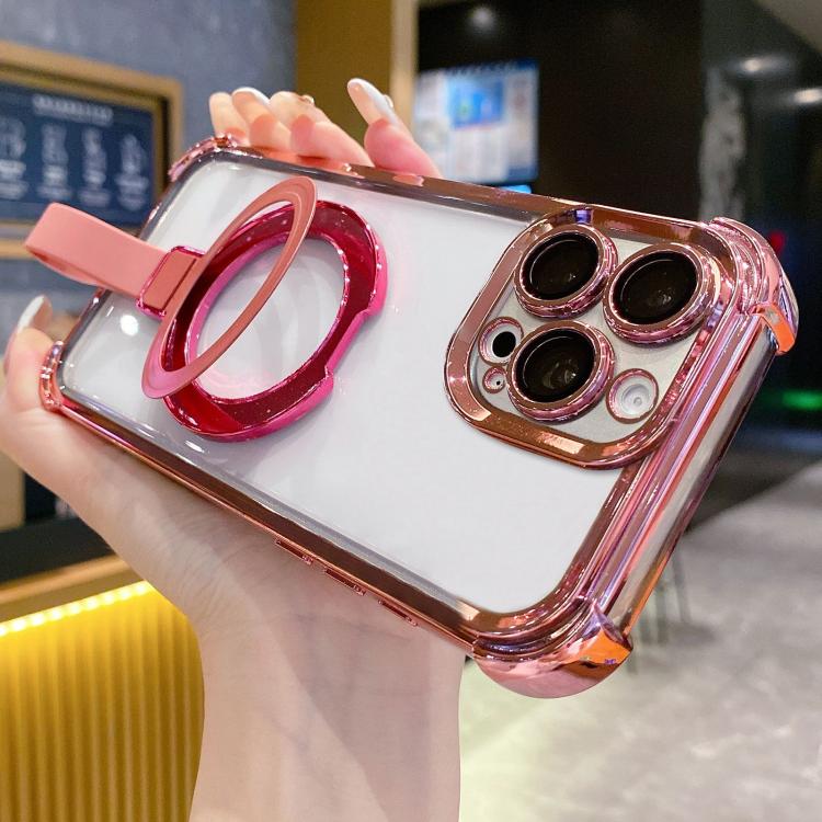 เคสโทรศัพท์แม่เหล็ก TPU + อะคริลิคพร้อมแหวนจับคริสตัลชิลด์ สำหรับ iPhone 14 Plus, สำหรับ iPhone 14, สำหรับ iPhone 14 Pro, สำหรับ iPhone 14 Pro Max, สำหรับ iPhone 13 Pro Max, สำหรับ iPhone 13 Pro