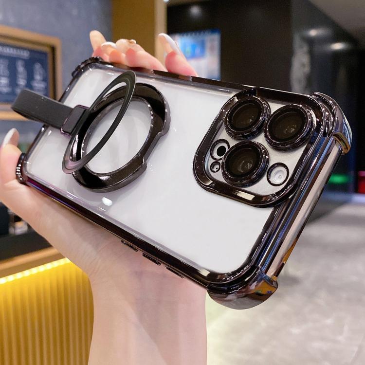 เคสโทรศัพท์แม่เหล็ก TPU + อะคริลิคพร้อมแหวนจับคริสตัลชิลด์ สำหรับ iPhone 14 Plus, สำหรับ iPhone 14, สำหรับ iPhone 14 Pro, สำหรับ iPhone 14 Pro Max, สำหรับ iPhone 13 Pro Max, สำหรับ iPhone 13 Pro