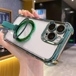 เคสโทรศัพท์แม่เหล็ก TPU + อะคริลิคพร้อมแหวนจับคริสตัลชิลด์ สำหรับ iPhone 14 Plus, สำหรับ iPhone 14, สำหรับ iPhone 14 Pro, สำหรับ iPhone 14 Pro Max, สำหรับ iPhone 13 Pro Max, สำหรับ iPhone 13 Pro