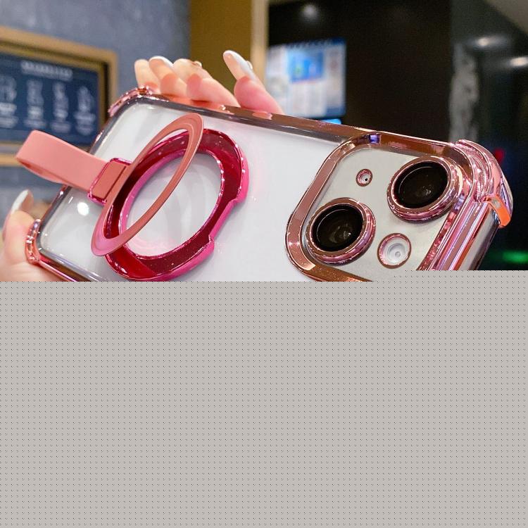 เคสโทรศัพท์ TPU + อะคริลิกแบบแม่เหล็กพร้อมแหวนป้องกันคริสตัล สำหรับ iPhone 13
