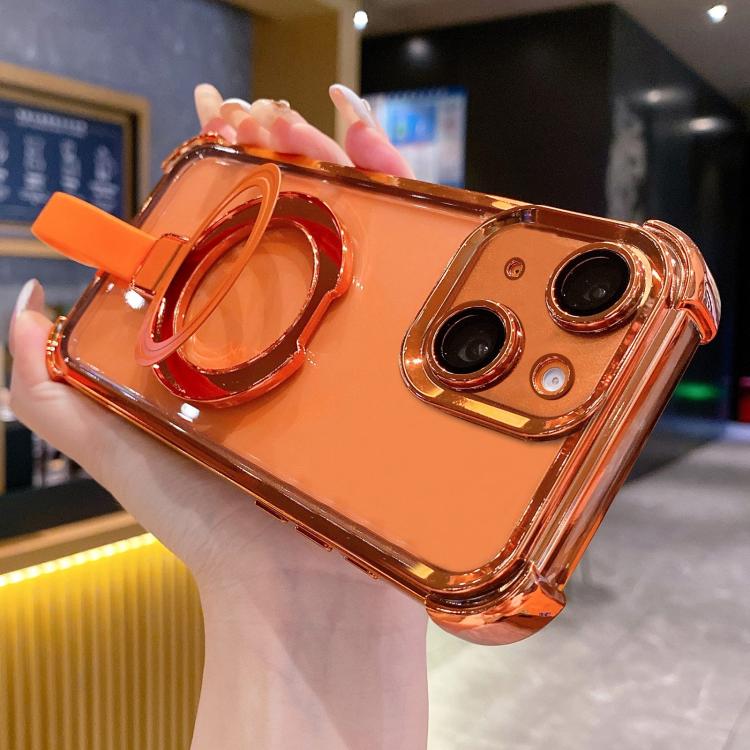 เคสโทรศัพท์ TPU + อะคริลิกแบบแม่เหล็กพร้อมแหวนป้องกันคริสตัล สำหรับ iPhone 13