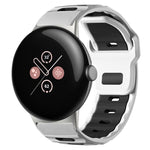 สายซิลิโคนแบบหัวแบนสองสี xDfind สำหรับนาฬิกา Google Pixel Watch 4 / 3 / 2 / 1 ขนาด 41 มม.