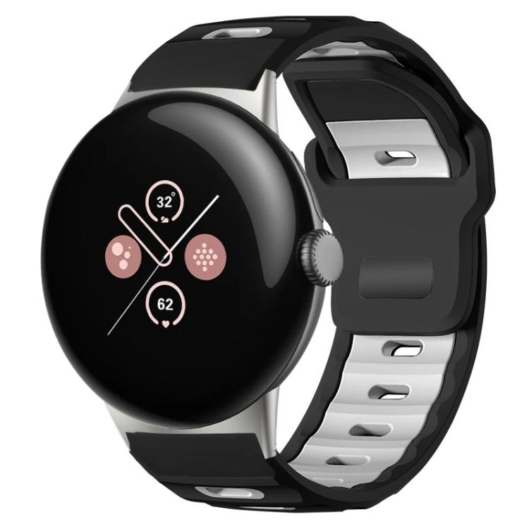 สายซิลิโคนแบบหัวแบนสองสี xDfind สำหรับนาฬิกา Google Pixel Watch 4 / 3 / 2 / 1 ขนาด 41 มม.