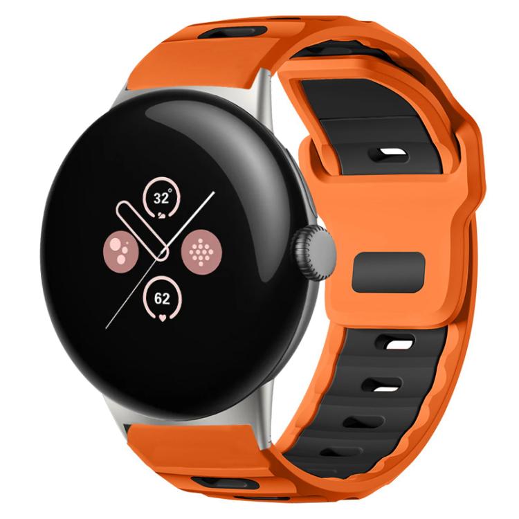 สายซิลิโคนแบบหัวแบนสองสี xDfind สำหรับนาฬิกา Google Pixel Watch 4 / 3 / 2 / 1 ขนาด 41 มม.
