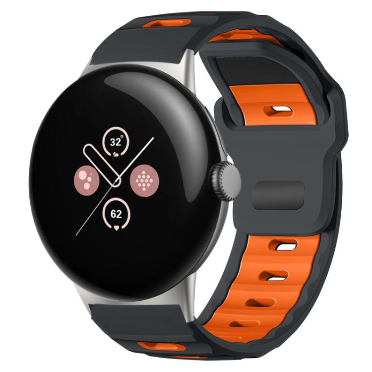 สายซิลิโคนแบบหัวแบนสองสี xDfind สำหรับนาฬิกา Google Pixel Watch 4 / 3 / 2 / 1 ขนาด 41 มม.