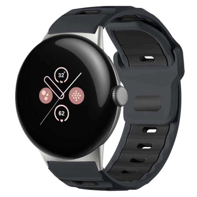 สายซิลิโคนแบบหัวแบนสองสี xDfind สำหรับนาฬิกา Google Pixel Watch 4 / 3 / 2 / 1 ขนาด 41 มม.