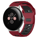 สายซิลิโคนแบบหัวแบนสองสี xDfind สำหรับนาฬิกา Google Pixel Watch 4 / 3 / 2 / 1 ขนาด 41 มม.