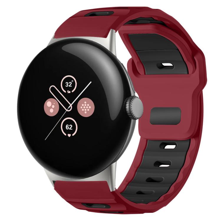 สายซิลิโคนแบบหัวแบนสองสี xDfind สำหรับนาฬิกา Google Pixel Watch 4 / 3 / 2 / 1 ขนาด 41 มม.