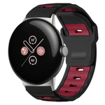 สายซิลิโคนแบบหัวแบนสองสี xDfind สำหรับนาฬิกา Google Pixel Watch 4 / 3 / 2 / 1 ขนาด 41 มม.