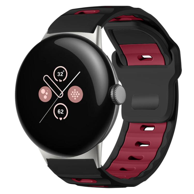 สายซิลิโคนแบบหัวแบนสองสี xDfind สำหรับนาฬิกา Google Pixel Watch 4 / 3 / 2 / 1 ขนาด 41 มม.