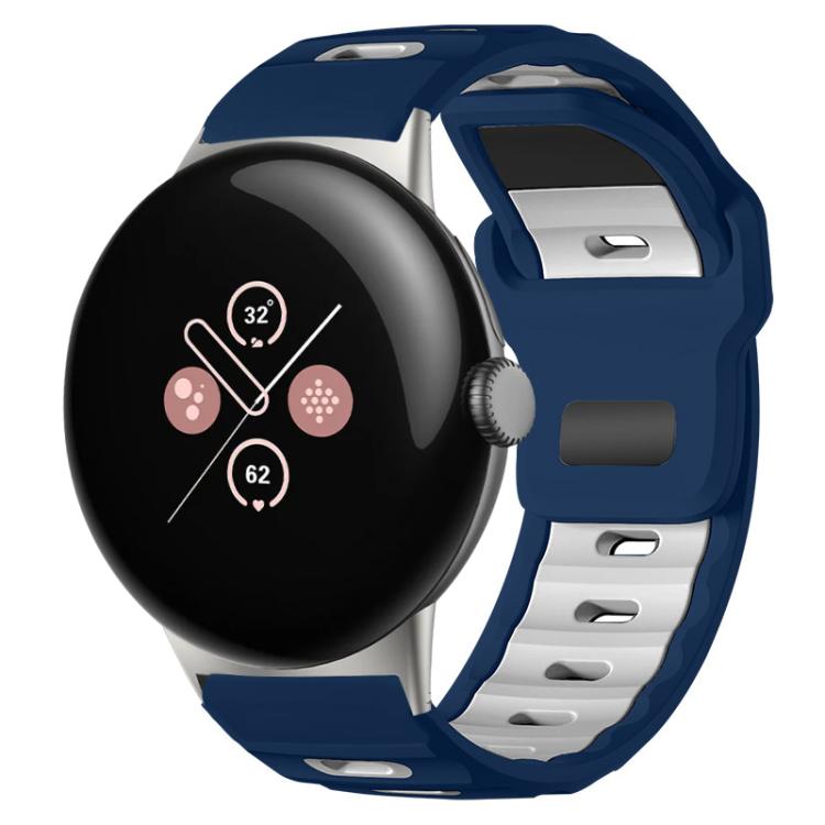 สายซิลิโคนแบบหัวแบนสองสี xDfind สำหรับนาฬิกา Google Pixel Watch 4 / 3 / 2 / 1 ขนาด 41 มม.
