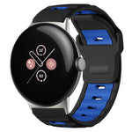 สายซิลิโคนแบบหัวแบนสองสี xDfind สำหรับนาฬิกา Google Pixel Watch 4 / 3 / 2 / 1 ขนาด 41 มม.
