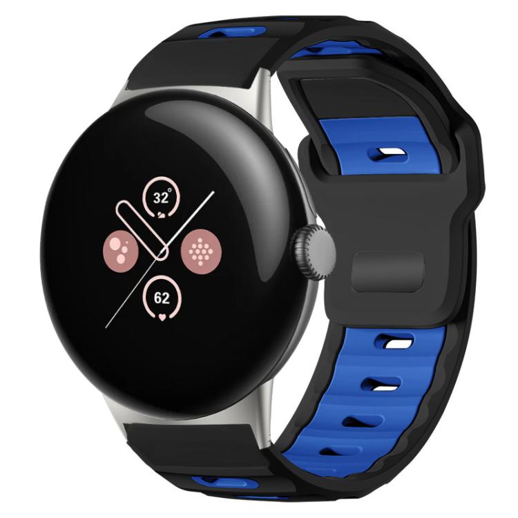 สายซิลิโคนแบบหัวแบนสองสี xDfind สำหรับนาฬิกา Google Pixel Watch 4 / 3 / 2 / 1 ขนาด 41 มม.