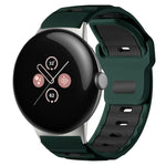 สายซิลิโคนแบบหัวแบนสองสี xDfind สำหรับนาฬิกา Google Pixel Watch 4 / 3 / 2 / 1 ขนาด 41 มม.