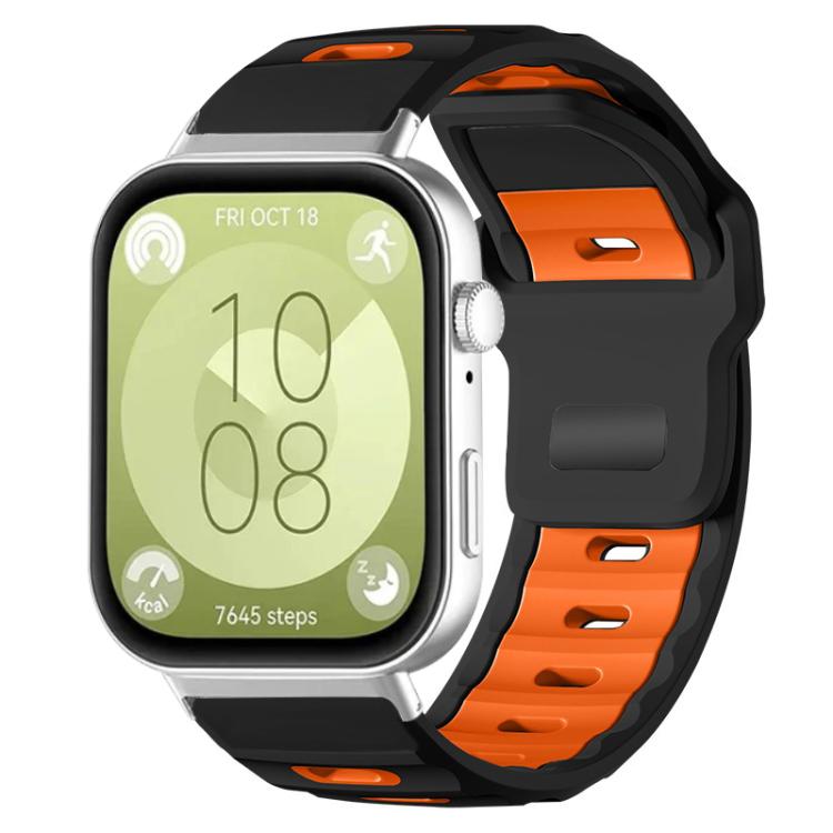 xDfind Flat-head Dual-color Silicone Watch Band, For Huawei Watch Fit4 Pro / Fit4 / Fit3, For Huawei Watch D2