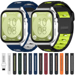 xDfind Flat-head Dual-color Silicone Watch Band, For Huawei Watch Fit4 Pro / Fit4 / Fit3, For Huawei Watch D2
