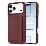 เคสโทรศัพท์ที่ใส่บัตรแม่เหล็กลายลิ้นจี่, สำหรับ iPhone 17 Pro Max, สำหรับ iPhone 17 Pro