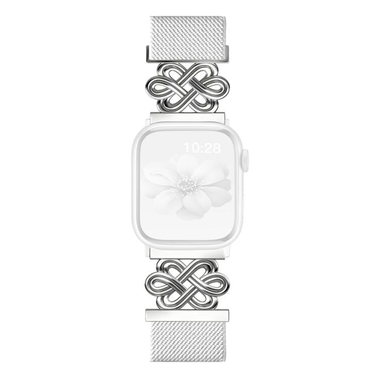 สายรัดนาฬิกา xDfind แบบถักไนลอนปมจีนพร้อมหัวเข็มขัดแม่เหล็ก สำหรับ Apple Watch ขนาด 42 / 44 / 45 / 46 / 49 มม., สำหรับ Apple Watch ขนาด 38 / 40 / 41 / S11 42 มม.