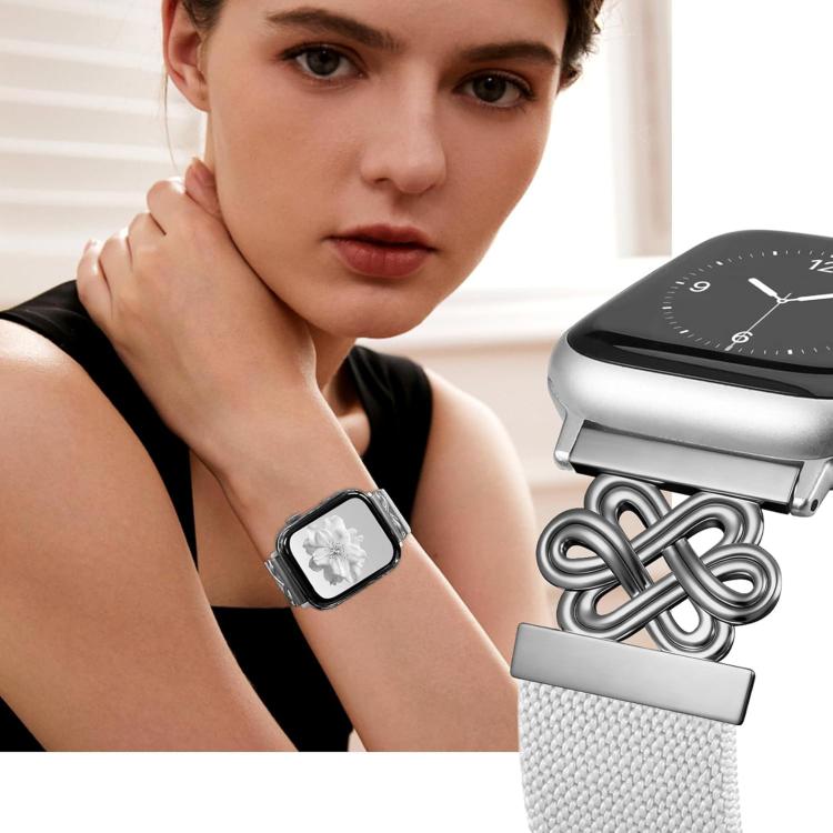 สายรัดนาฬิกา xDfind แบบถักไนลอนปมจีนพร้อมหัวเข็มขัดแม่เหล็ก สำหรับ Apple Watch ขนาด 42 / 44 / 45 / 46 / 49 มม., สำหรับ Apple Watch ขนาด 38 / 40 / 41 / S11 42 มม.