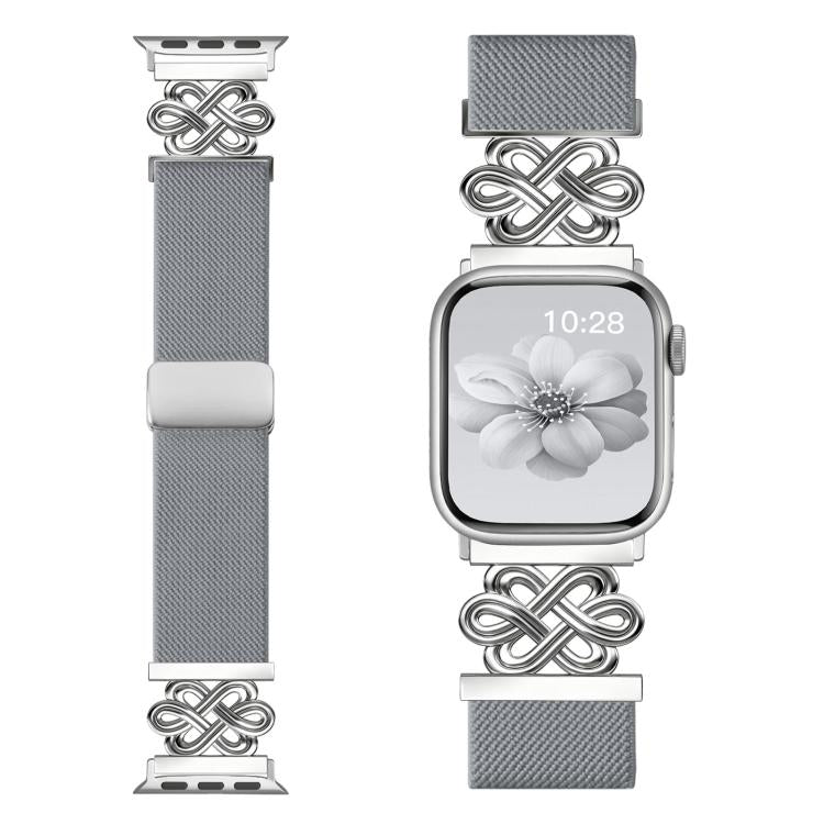 สายรัดนาฬิกา xDfind แบบถักไนลอนปมจีนพร้อมหัวเข็มขัดแม่เหล็ก สำหรับ Apple Watch ขนาด 42 / 44 / 45 / 46 / 49 มม., สำหรับ Apple Watch ขนาด 38 / 40 / 41 / S11 42 มม.