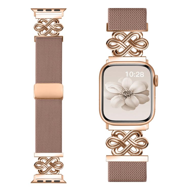 สายรัดนาฬิกา xDfind แบบถักไนลอนปมจีนพร้อมหัวเข็มขัดแม่เหล็ก สำหรับ Apple Watch ขนาด 42 / 44 / 45 / 46 / 49 มม., สำหรับ Apple Watch ขนาด 38 / 40 / 41 / S11 42 มม.