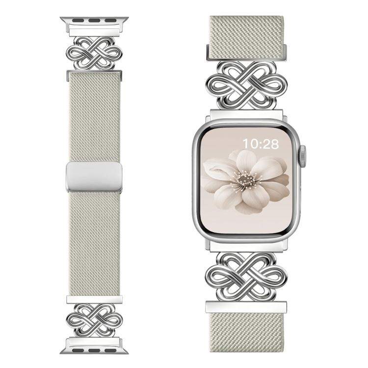 สายรัดนาฬิกา xDfind แบบถักไนลอนปมจีนพร้อมหัวเข็มขัดแม่เหล็ก สำหรับ Apple Watch ขนาด 42 / 44 / 45 / 46 / 49 มม., สำหรับ Apple Watch ขนาด 38 / 40 / 41 / S11 42 มม.