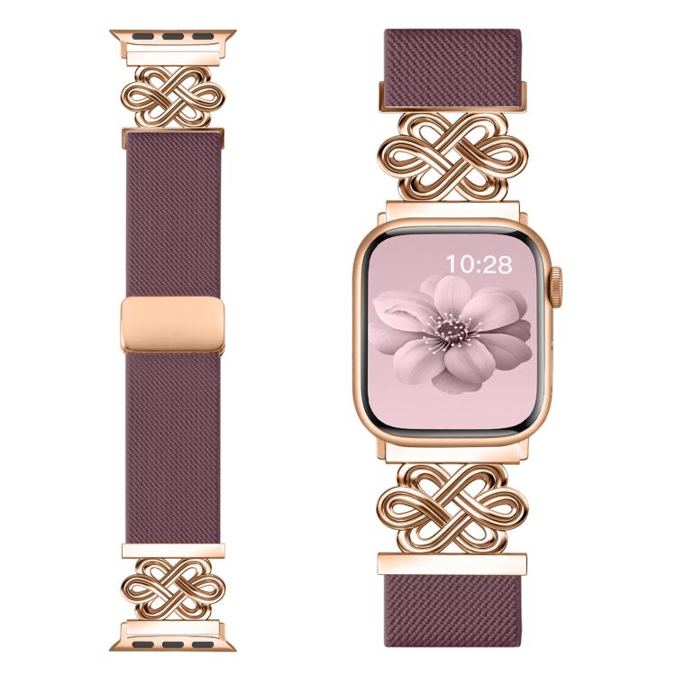 สายรัดนาฬิกา xDfind แบบถักไนลอนปมจีนพร้อมหัวเข็มขัดแม่เหล็ก สำหรับ Apple Watch ขนาด 42 / 44 / 45 / 46 / 49 มม., สำหรับ Apple Watch ขนาด 38 / 40 / 41 / S11 42 มม.