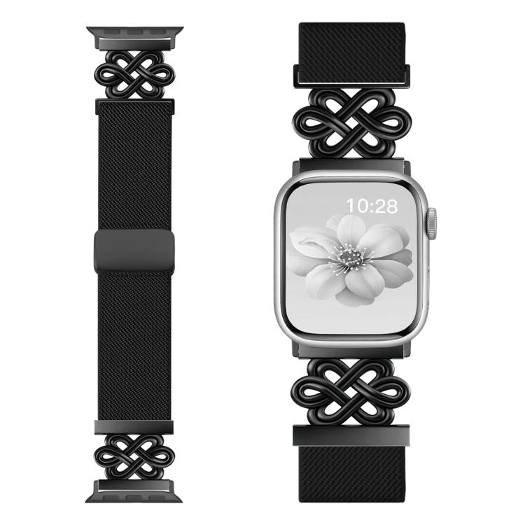 สายรัดนาฬิกา xDfind แบบถักไนลอนปมจีนพร้อมหัวเข็มขัดแม่เหล็ก สำหรับ Apple Watch ขนาด 42 / 44 / 45 / 46 / 49 มม., สำหรับ Apple Watch ขนาด 38 / 40 / 41 / S11 42 มม.
