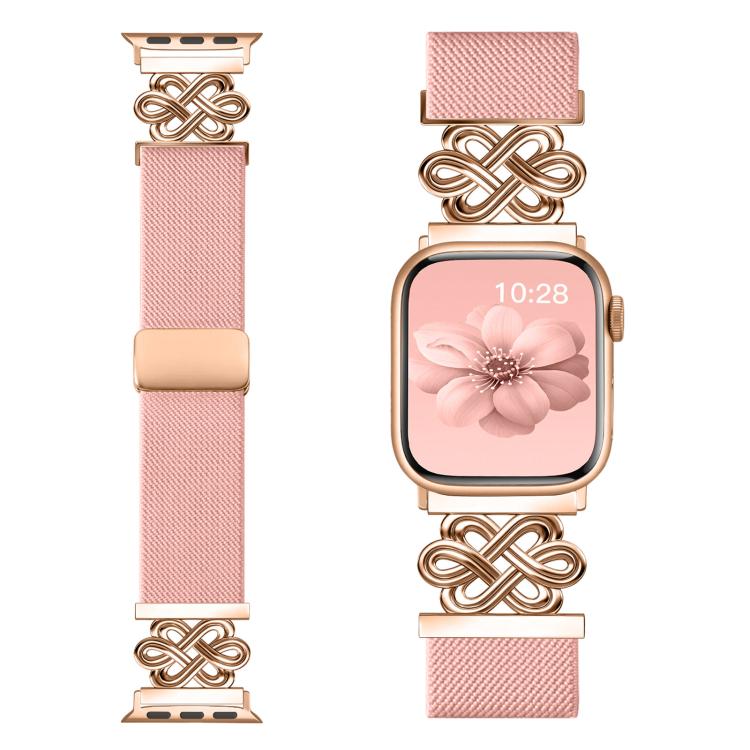 สายรัดนาฬิกา xDfind แบบถักไนลอนปมจีนพร้อมหัวเข็มขัดแม่เหล็ก สำหรับ Apple Watch ขนาด 42 / 44 / 45 / 46 / 49 มม., สำหรับ Apple Watch ขนาด 38 / 40 / 41 / S11 42 มม.