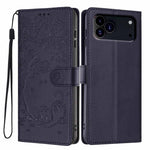 เคสโทรศัพท์หนังวีแกนปั๊มลายต้นไม้แมวแบบพับ สำหรับ iPhone 17e / 16e, สำหรับ iPhone 17 Pro Max, สำหรับ iPhone 17 Pro, สำหรับ iPhone 17, สำหรับ iPhone Air, สำหรับ iPhone 16 Pro Max