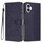 เคสโทรศัพท์หนังวีแกนปั๊มลายต้นไม้แมวแบบพับ สำหรับ iPhone 17e / 16e, สำหรับ iPhone 17 Pro Max, สำหรับ iPhone 17 Pro, สำหรับ iPhone 17, สำหรับ iPhone Air, สำหรับ iPhone 16 Pro Max