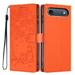 เคสโทรศัพท์หนังวีแกนปั๊มลายต้นไม้แมวแบบพับ สำหรับ iPhone 17e / 16e, สำหรับ iPhone 17 Pro Max, สำหรับ iPhone 17 Pro, สำหรับ iPhone 17, สำหรับ iPhone Air, สำหรับ iPhone 16 Pro Max