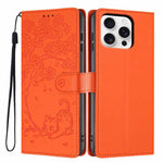 เคสโทรศัพท์หนังวีแกนปั๊มลายต้นไม้แมวแบบพับ สำหรับ iPhone 17e / 16e, สำหรับ iPhone 17 Pro Max, สำหรับ iPhone 17 Pro, สำหรับ iPhone 17, สำหรับ iPhone Air, สำหรับ iPhone 16 Pro Max