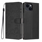 เคสโทรศัพท์หนังวีแกนพับลายแมวต้นไม้ สำหรับ iPhone 15, สำหรับ iPhone 14 Plus, สำหรับ iPhone 14, สำหรับ iPhone 14 Pro, สำหรับ iPhone 14 Pro Max, สำหรับ iPhone 13 Pro Max