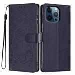 Tree Cat Embossed Flip Vegan Leather Phone Case, For iPhone 13 Pro, For iPhone 13, For iPhone 12 Pro Max, For iPhone 12 / 12 Pro, For iPhone 11 Pro Max, For iPhone 11