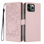 เคสโทรศัพท์หนังวีแกนพับลายแมวต้นไม้ สำหรับ iPhone 11 Pro