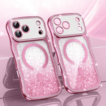 เคสโทรศัพท์ TPU ประกอบกรอบลายคลื่นดาวเพชรเคลือบไฟฟ้าพร้อมแม่เหล็ก สำหรับ iPhone 17 Pro Max, สำหรับ iPhone 17 Pro, สำหรับ iPhone 17, สำหรับ iPhone 16 Pro Max, สำหรับ iPhone 16 Pro, สำหรับ iPhone 16